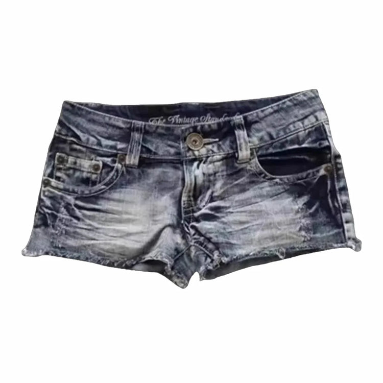 Y2K Bandiera Stampa grafica Moda Stile britannico Mini pantaloncini Harajuku Tasca Pantaloncini di jeans Donna Goth Slim Pantaloni corti sexy a vita bassa