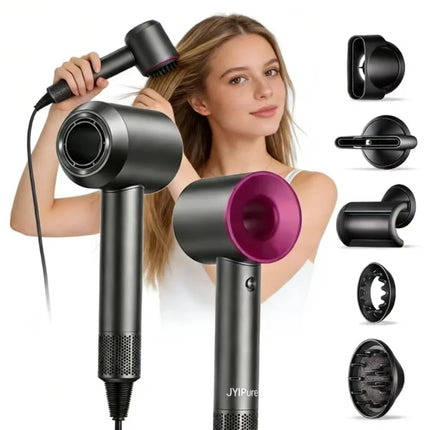 5 In 1 New Hair Dryer with Hot and Cold Air Functionality High Quality Lightweight Fast Drying Styling Tool for Smooth Hair 1600W