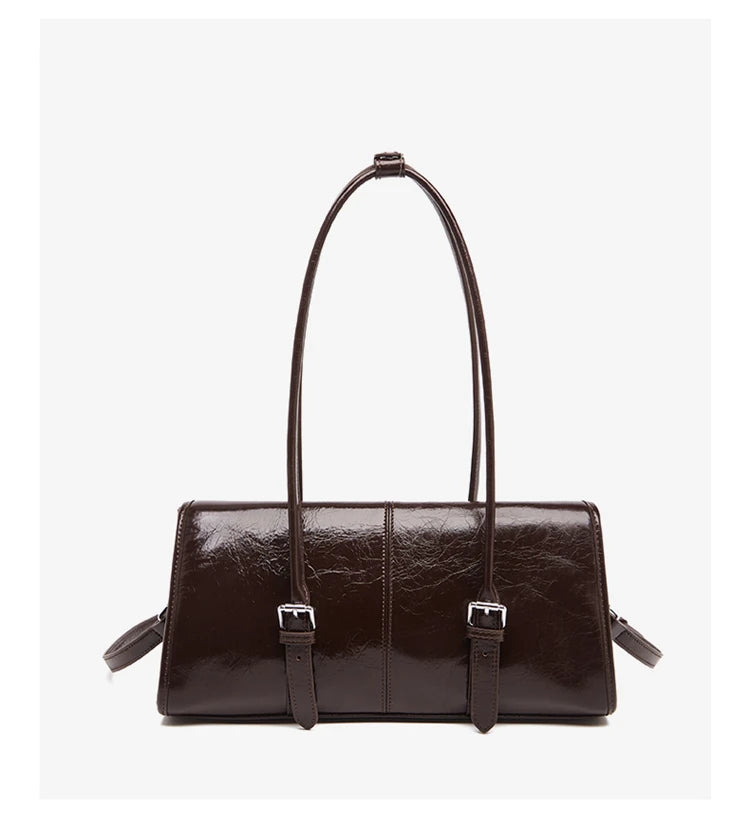 FOXER Lady's Shoulder Bag Genuine Leather Cross Body Bag 2025 Autumn Winter Large Capacity Travel Bag Commute Work Elegant