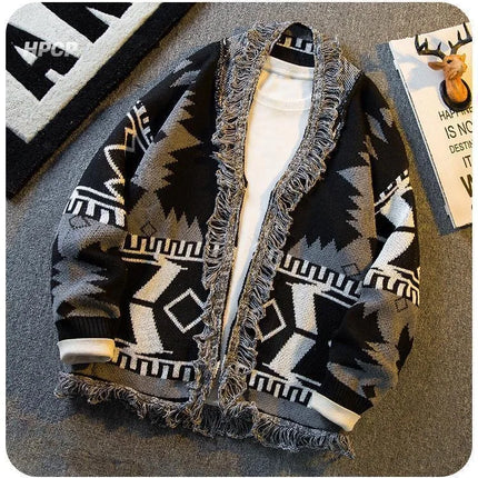 Autumn/winter New Fashion Thicken Warm Knitted Sweater Men's Casual Loose Sports Retro Plus Size High Quality Cardigan Sweater