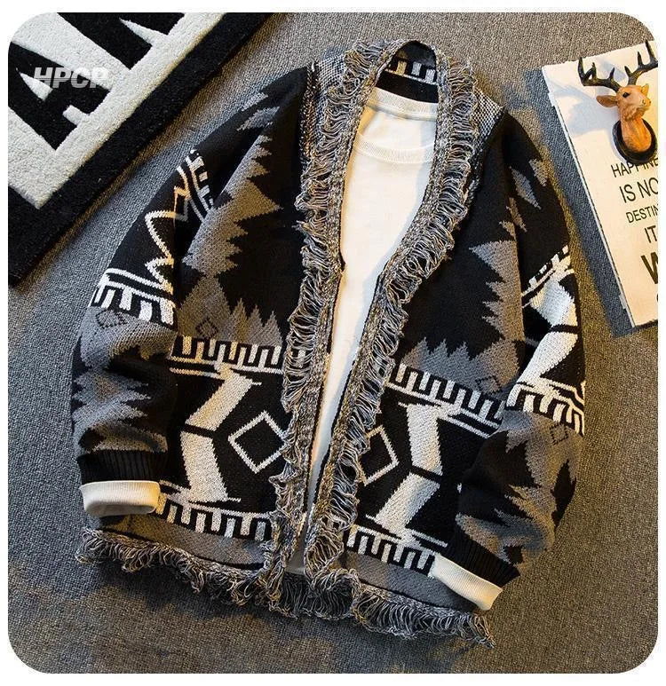 Autumn/winter New Fashion Thicken Warm Knitted Sweater Men's Casual Loose Sports Retro Plus Size High Quality Cardigan Sweater