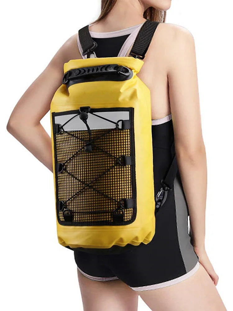 Zaino da nuoto in PVC per borsa asciutta per donna uomo 10L 20L spalla impermeabile kayak trekking deriva rafting surf borsa da barca