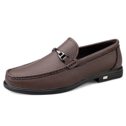 Mocassini in Vera Pelle per Uomo, Scarpe Casual Classiche per Lavoro e Pendolarismo, Slip-on Comodi per Passeggiate