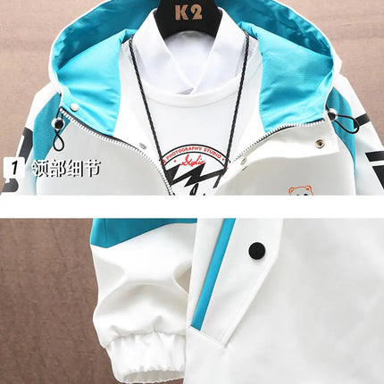 Spring Autumn Men Tracksuit Set Casual Sportswear Hooded Jackets Pants 2 Piece Sets Hip Hop Running Sports Suit