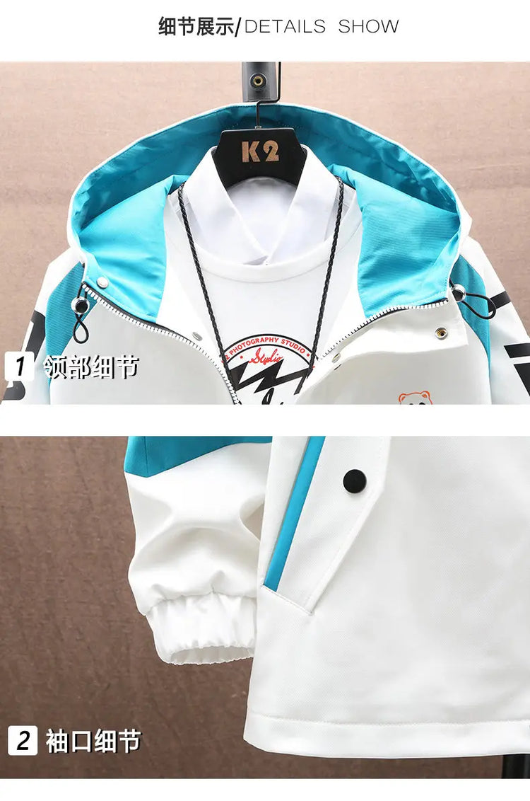 Spring Autumn Men Tracksuit Set Casual Sportswear Hooded Jackets Pants 2 Piece Sets Hip Hop Running Sports Suit