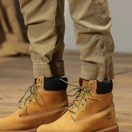 2023 New Multi-Pockets Spring Summer Cargo Pants Men Streetwear Zipper Leg Skinny Work Joggers Cotton Casual Tactical Trousers