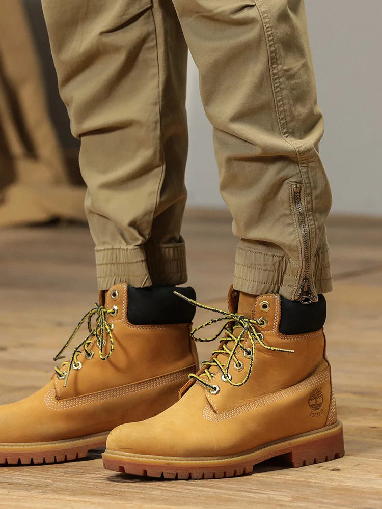2023 New Multi-Pockets Spring Summer Cargo Pants Men Streetwear Zipper Leg Skinny Work Joggers Cotton Casual Tactical Trousers