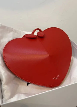 Borsa a tracolla a cuore in vera pelle, modello basic alla moda, nuova collezione 2026, per tutti i giorni, con tracolla regolabile, sottile, graziosa, da viaggio, per donna