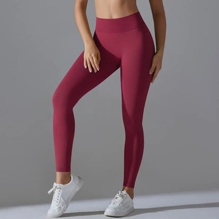 Fitness Sports Leggings Women's High Waist Seamless Yoga Legging Scrunch Butt Breathable Push Up Sports Pants Women Gym Tights PlatiNum