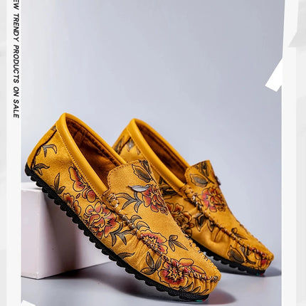 Scarpe da uomo in pelle rosa Designer di lusso Mocassini da uomo casual Mocassini da uomo Traspirante Slip On Flats Guida Zapatillas Hombre