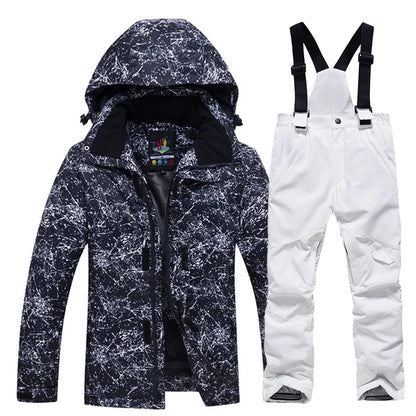 Cheaper, Children's Snow Suit, Snowboard Clothing Sets, Outdoor Wear, Ski Coat and Strap Pant, Kids Costumes, Boy‘s and Girl's