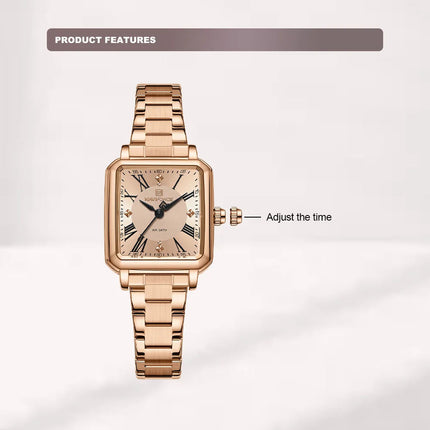 NAVIFORCE Orologio da donna alla moda per donna Orologio da polso da donna casual impermeabile al quarzo in acciaio inossidabile da regalare alla fidanzata 2025 platinumshop