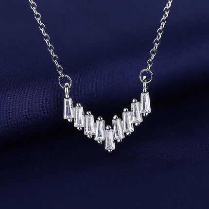 925 Sterling Silver Necklace For Women Round Pendent Sparkling Pave CZ Necklace Fashion Anniversary Birthday Jewelry Gifts N325 PlatiNum