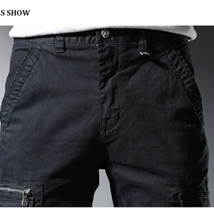 Street Fashion Men Jeans Black Green Loose Fit Big Pocket Casual Cargo Pants Hombre Zipper Designer Hip Hop Joggers Men Overalls