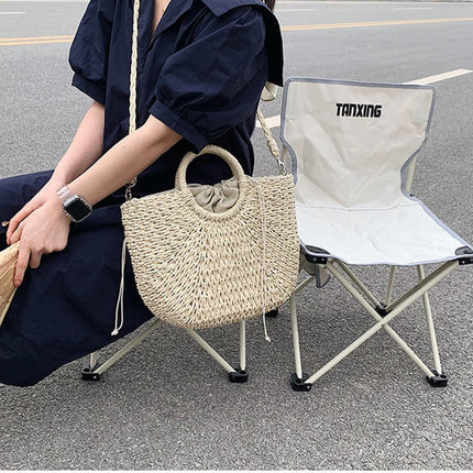 Borse in paglia intrecciata per donna Borsa da viaggio fatta a mano al mare Borsa da spiaggia estiva Nuova borsa a secchiello con manico Shopping Tote Bag Basket Bolsa