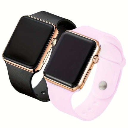 2 pezzi orologio per coppie display a LED orologio elettronico sportivo orologio da polso digitale in silicone per donna uomo regalo di San Valentino per lei platinumshop