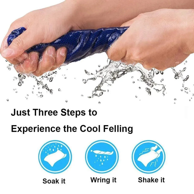 Circular Silicone Wrapped Cooling Towel Quick Dry Microfiber Towels Beach Accessories Sports Fitness Towel 1PC
