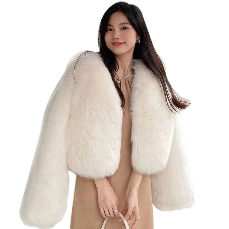 ZADORIN Thick Warm Winter Fur Coats Woman Luxury Fluffy Black Faux Fur Coat Woman Clothing Fox Fur Faux Coat Short Furry Jacket