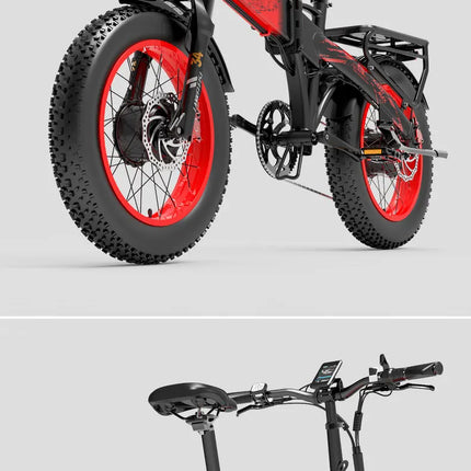 LANKELEISI X2000MAX E-Bicicletta per adulti 2000W 48V20AH City Ebicycle Pneumatico da 20 pollici Non pieghevole Strumento LCD Bicicletta elettrica