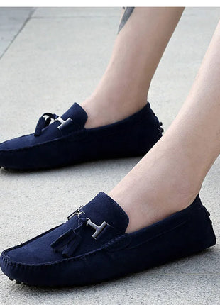 Mocassini da uomo primavera estate scarpe Casual in pelle scamosciata Slip-ons da uomo Luxury Brand Mocassin Man Plus Size 50 51 52 53 per piede grande