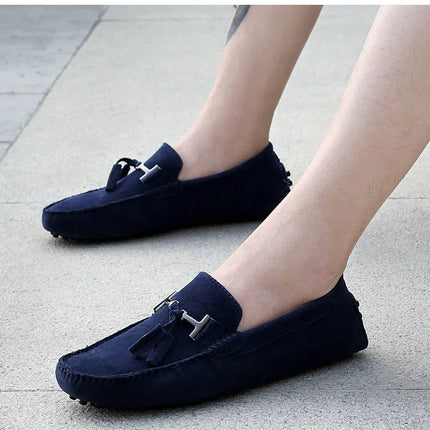 Mocassini da uomo primavera estate scarpe Casual in pelle scamosciata Slip-ons da uomo Luxury Brand Mocassin Man Plus Size 50 51 52 53 per piede grande