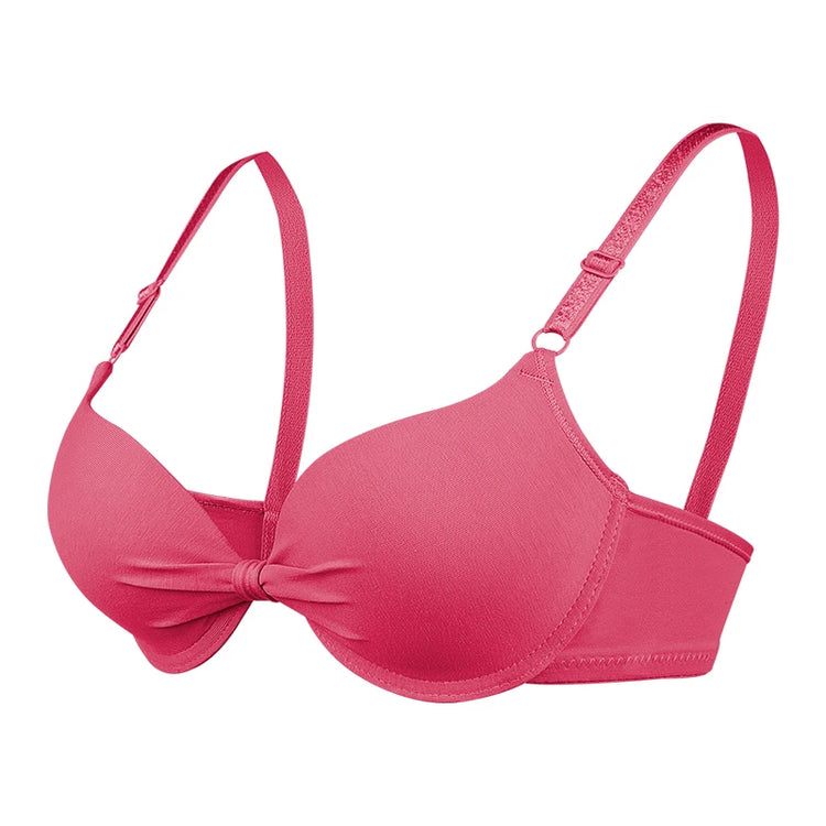 FallSweet Thick Cotton Lift Up Bra for Women Small Chest Lingerie Seamless Underwire Bralette Anti-Sagging Brassiere 32-38AB