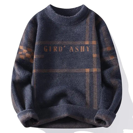 Sweaters men Winter Letter pattern thick sweater men Student youth sweaters autumn Men's wool pullovers full