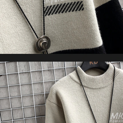 Fashion Sweater For Men Pullovers Men's Clothing Knit Men's Sweat-shirt Autumn Casual Hombre Warm Solid Spring Male Streetwear