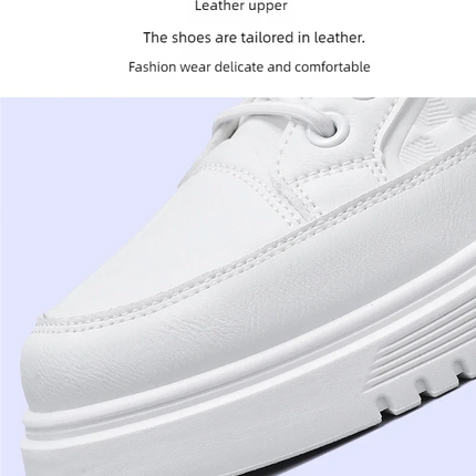 Men's Flat Casual Shoes Spring Breathable Soft-Sole Anti-Slip Outdoor Walking Shoes Youth Fashion White Shoes Sports Board Shoes