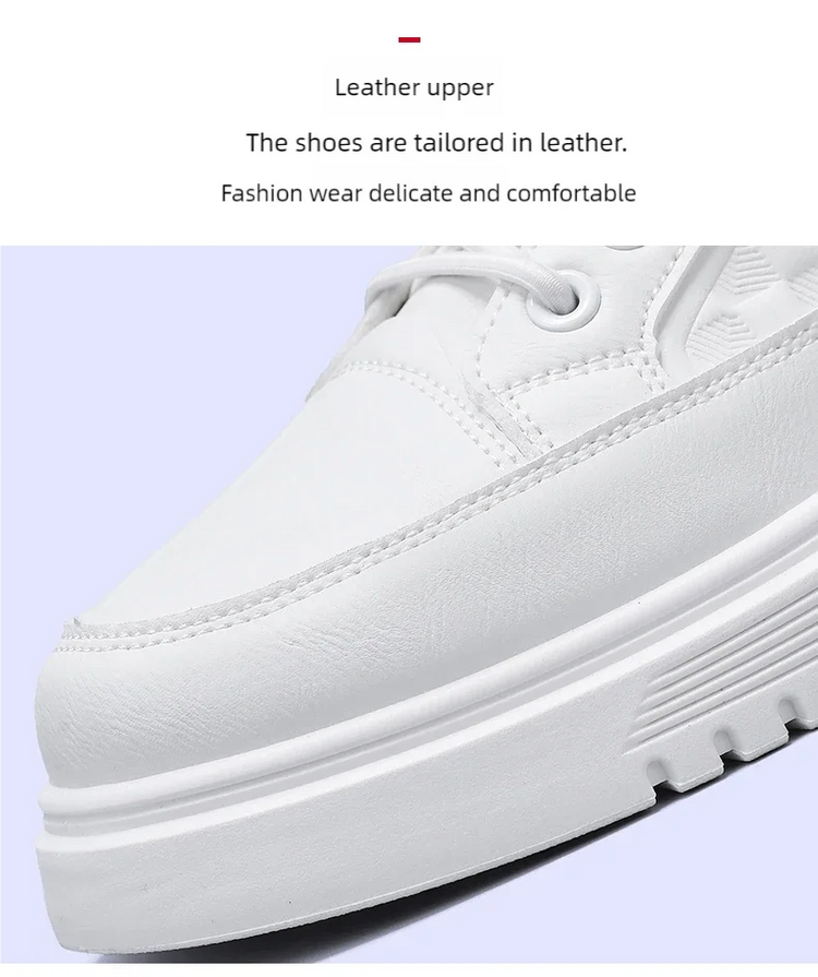 Men's Flat Casual Shoes Spring Breathable Soft-Sole Anti-Slip Outdoor Walking Shoes Youth Fashion White Shoes Sports Board Shoes