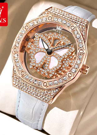OLEVS 9996 Orologio Elegante di Lusso da Donna, Orologio al Quarzo Scheletrato, Impermeabile, con Quadrante Luminoso e Diamanti, Regalo Originale platinumshop