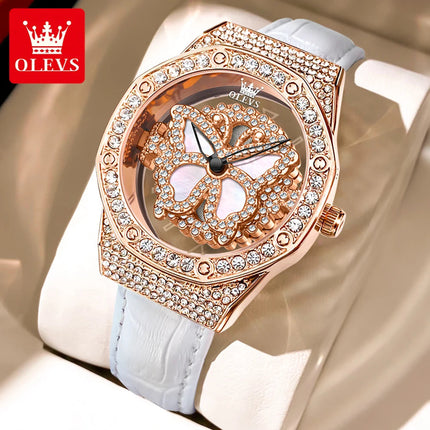 OLEVS 9996 Orologio Elegante di Lusso da Donna, Orologio al Quarzo Scheletrato, Impermeabile, con Quadrante Luminoso e Diamanti, Regalo Originale platinumshop