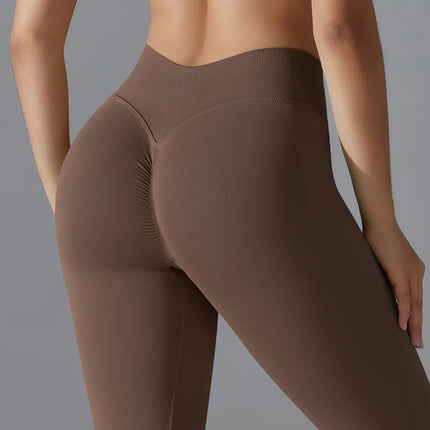 Fitness Sports Leggings Women's High Waist Seamless Yoga Legging Scrunch Butt Breathable Push Up Sports Pants Women Gym Tights PlatiNum