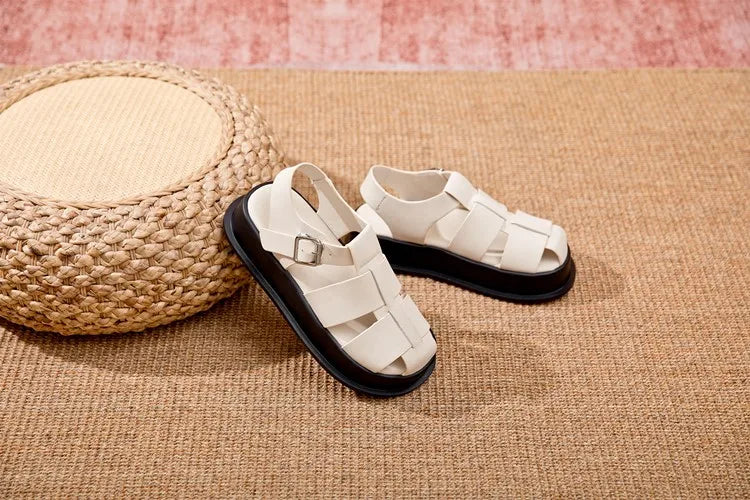 AIYUQI Sandali da Donna con Punta Chiusa, Nuovi Sandali Romani Estivi 2026, Scarpe da Donna Intrecci