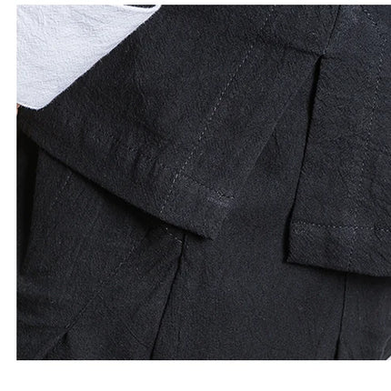 Camicie a maniche lunghe da uomo Ricamo tradizionale in cotone e lino Casual Tang Suit Cardigan da uomo Camicette Kung Fu retrò stile cinese da uomo