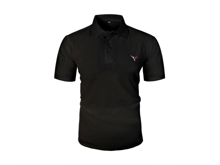 T-shirt estiva a maniche corte da uomo con risvolto in seta ghiacciata, top da uomo