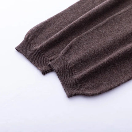 2024 Autumn And Winter New 100% Pure Wool Flat Small Foot Pants Women Loose High Waist Lean Knitted Cashmere Bunched Foot Pants PlatiNum