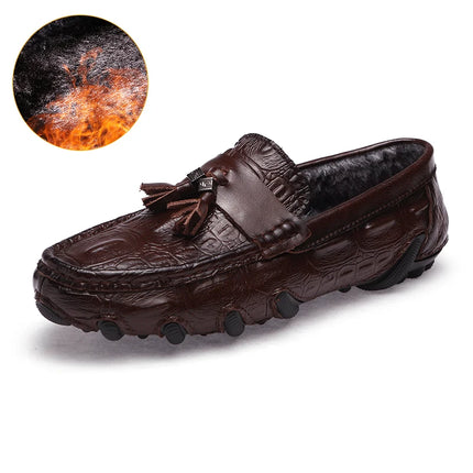 Mocassini da uomo di marca di lusso 2023 scarpe Casual in vera pelle mocassini con motivo a coccodrillo scarpe da uomo Plus Size 38-47 scarpe da guida