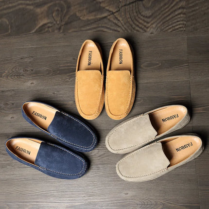 Mocassini da uomo in pelle scamosciata di lusso 2022 scarpe casual da uomo scarpe da barca fatte a mano da uomo Slipon scarpe da guida mocassini maschili Zapatos