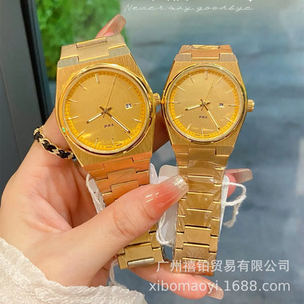 Orologio da Polso Serie PRX con Cinturino in Acciaio, Modello Super Player, per Uomo e Donna, con Calendario, Stile Semplice e alla Moda, Regalo di Compleanno, Idea Regalo per Lui e per Lei