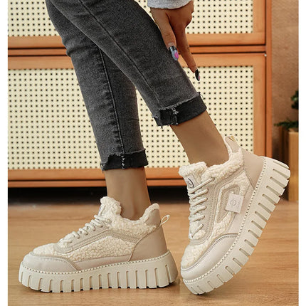 Women's Winter Short Boots 2026 New Style Warmth Sports Cotton Shoes Thickened Fleece Lined High-Top Snow Boots