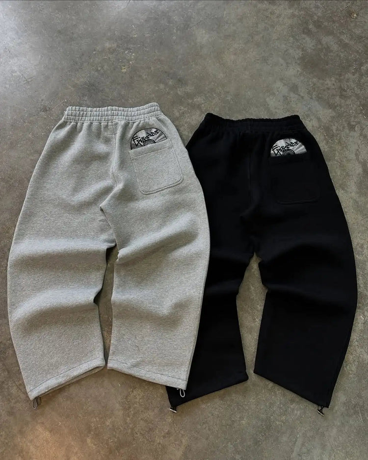Street wear punk hip hop men suit Y2K new American gothic Harajuku embroidery design jumper oversized casual loose sports suit PlatiNum