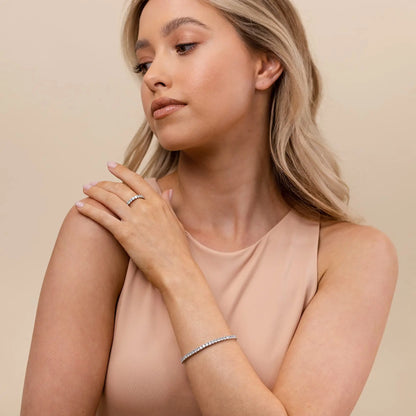 Gioielli Hip Hop Cubic Zirconia ghiacciata Catena da tennis ghiacciata Collana bling placcata oro 18 carati per le donne Logo laser personalizzato gratuito