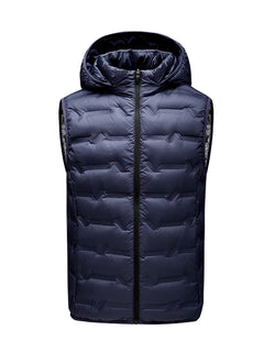 Winter Men White Duck Down Vest Men Waterproof Windproof Detachable Hat Sleeveless Vests Male Pockets Warm Ultralight Waistcoats