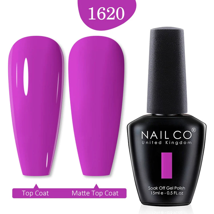 NAILCO 15ml Green Blue Series UV Nail Gel Polish Blue Colors UV&LED Gel Varnish Red Soak Off Semi Permanent LED Nail Gel Varnish