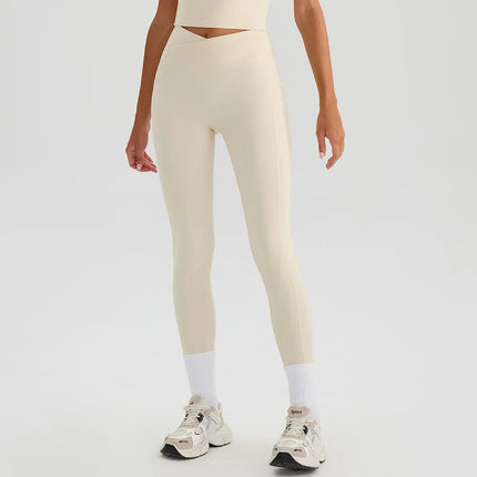 Women Gym Sports Leggings Workout Yoga Pants With Pockets High Waist Tights Fitness Pants Outdoors Running Training Trousers PlatiNum
