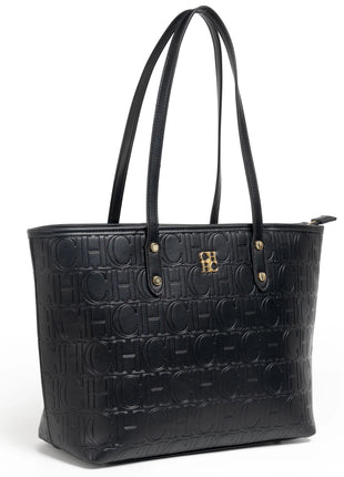 CH 2026 New Embossed Tote Bag Set 2Pcs Large Capacity Shoulder Bag with Pouch Luxury Designer Handbag for Women PlatiNum