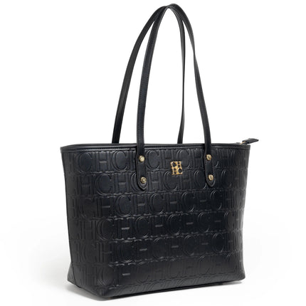 CH 2026 New Embossed Tote Bag Set 2Pcs Large Capacity Shoulder Bag with Pouch Luxury Designer Handbag for Women PlatiNum