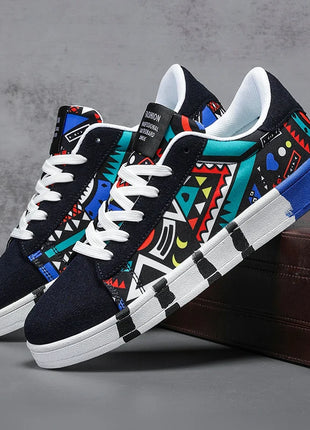 Nuove Scarpe Estive alla Moda per Uomo, Sneakers Sportive Antiscivolo da Passeggio, Scarpe Casual in Tela con Motivi, Zapatos Maschili
