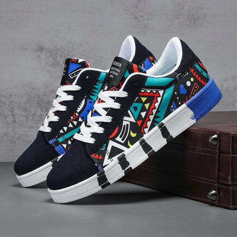 Nuove Scarpe Estive alla Moda per Uomo, Sneakers Sportive Antiscivolo da Passeggio, Scarpe Casual in Tela con Motivi, Zapatos Maschili